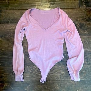 Abercombie light sweater material bodysuit